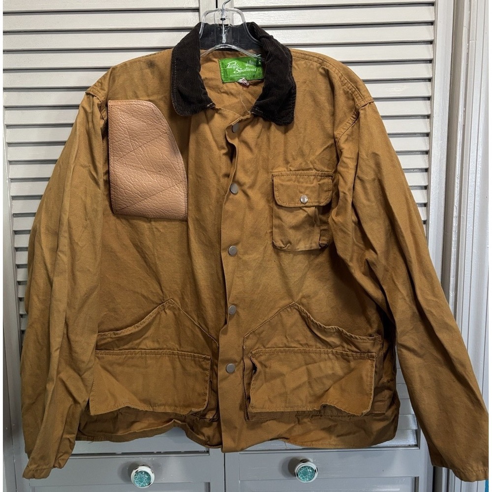 Vintage Pacific Sportwear Jacket Camel Canvas Snaps Hunting/Fishing
